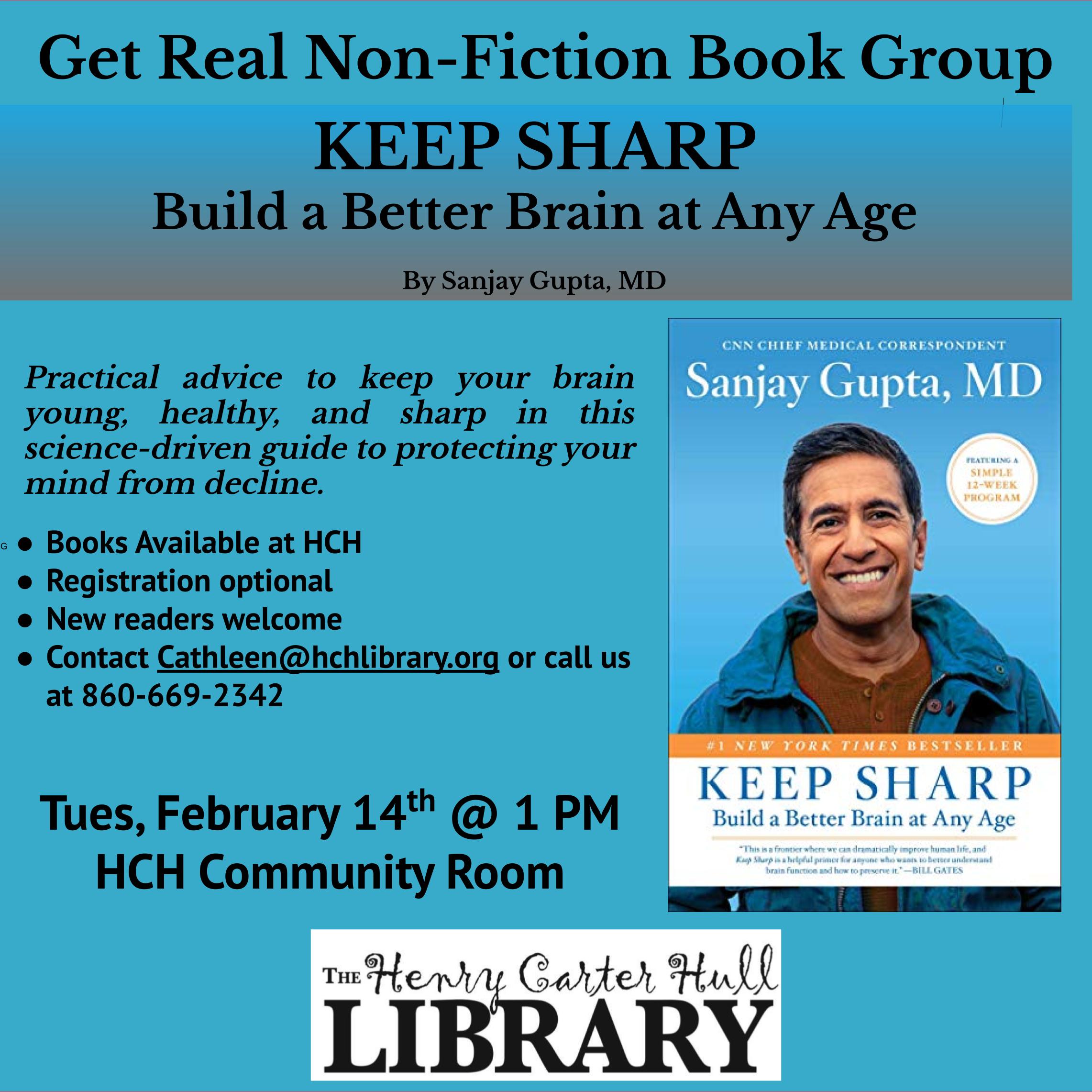 Get Real NonFiction Book Group Keep Sharp Build a Better Brain at
